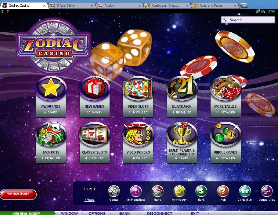 Zodiac Casino screenshot